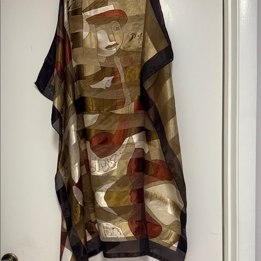 Elegant Abstract Brown and rust Scarf